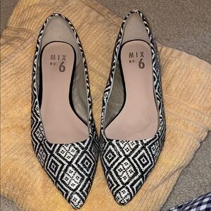 Mix No. 6 Geometric Black and White Flats